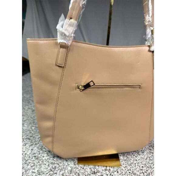 Montana West Women's Beige Tote Bag Shoulder Handbag Purse - Picture 4 of 13